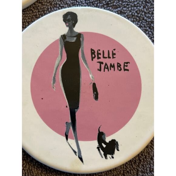 Vintage Rosanna Le Bas Scandale Think Pink Coasters (4) - Picture 4 of 9
